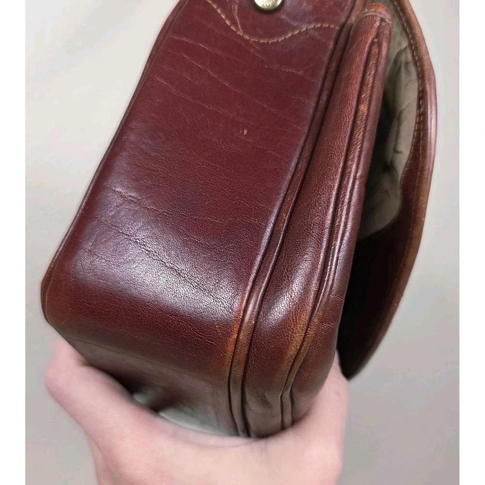 Vintage Oroton Leather Messenger Bag Made in Australia Brown Crossbody Satchel